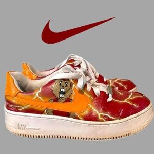 Custom Nike X University Of Minnesota Air Force 1 Sage Low Sneakers